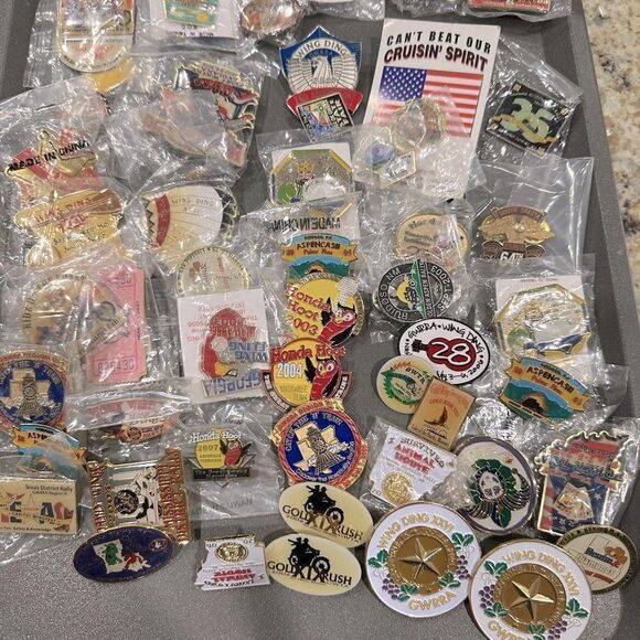 Honda Goldwing  Motorcycle Rally Wing Ding Assorted Collectible Pins over 40 - Picture 1 of 16